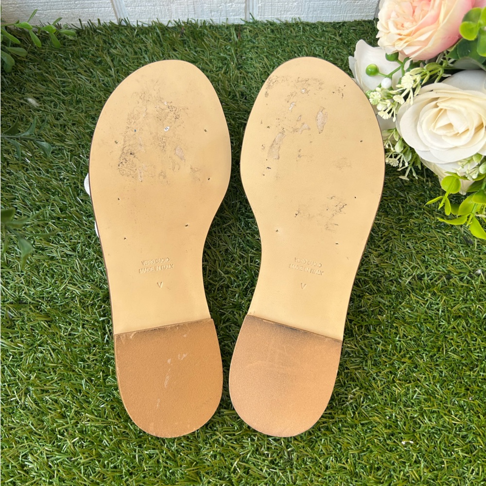 Amanu Handmade Zanzibar white Slide Sandals size 5 New - Picture 11 of 13